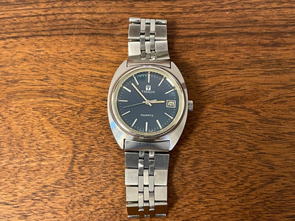 (1970s) Tissot quartz cal. 2030 with blue vertical sunburst dial (full service)