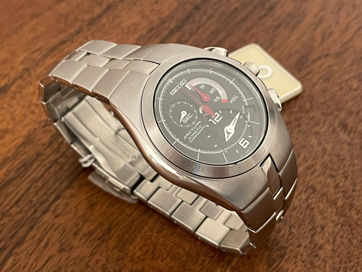 (2004) Seiko 7L22-0AA0 Arctura Kinetic Chronograpgh - black dial (NOS)