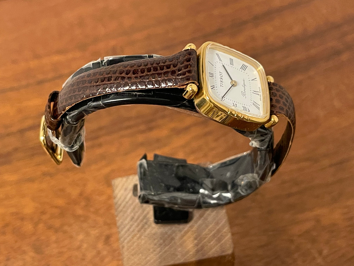 (1970s) Tissot Boutique dress watch - white dial w/ black Roman numerals - small size (NOS)