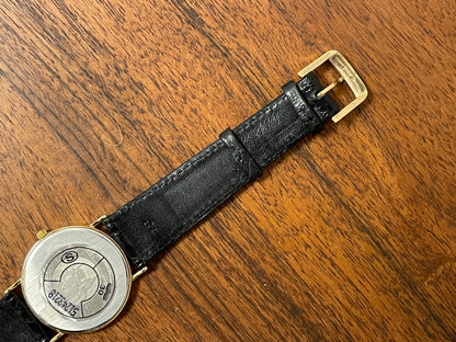 (1990s) Omega De Ville 195.0075 ultra thin dress watch - Cal. 1378 - cream dial w/ Roman numerals (NOS)