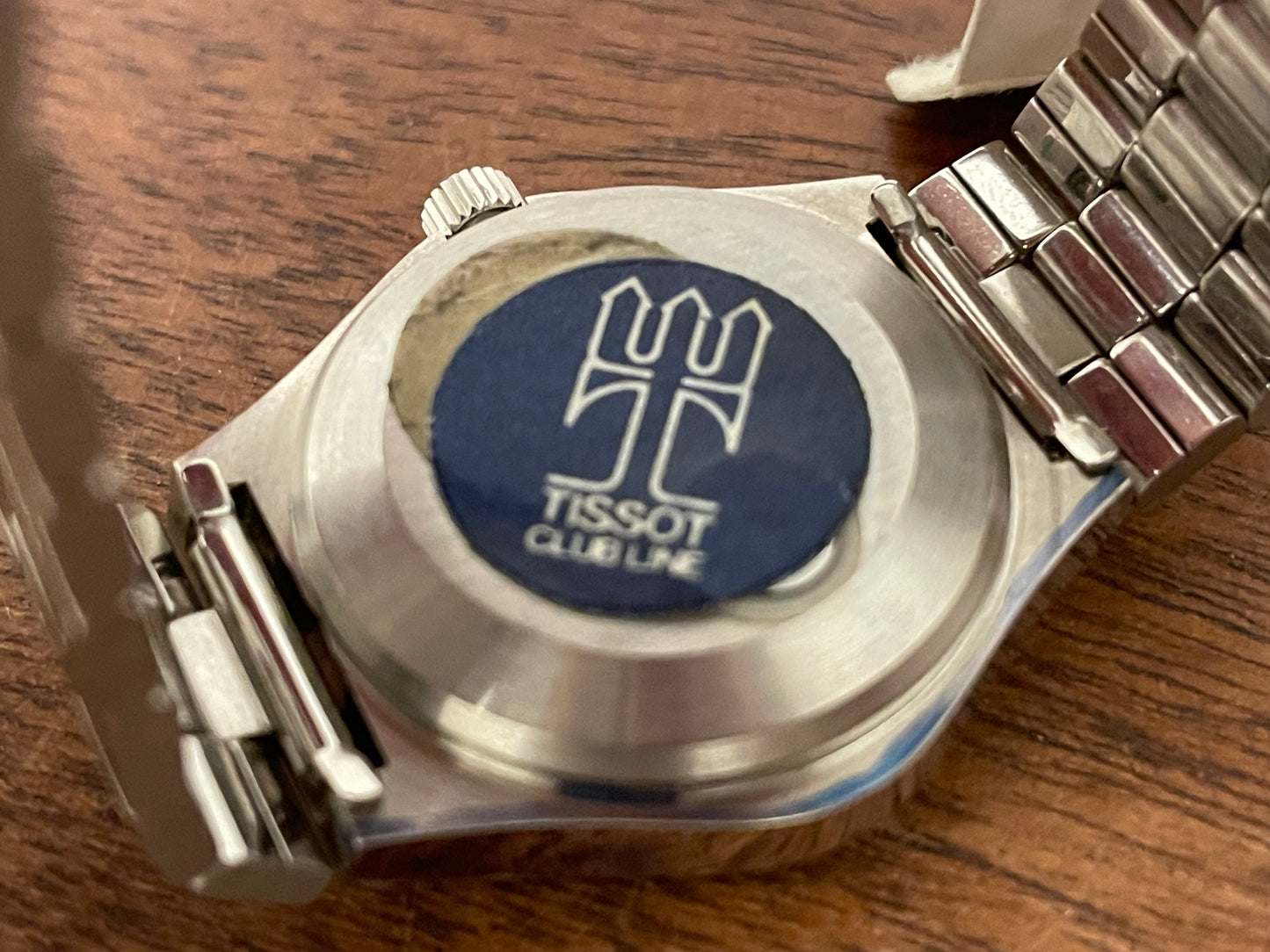 (1970s) Tissot Seastar automatic - blue/silver sunburst dial w/ silver stick markers - small size (NOS)