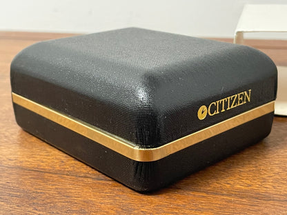 Vintage Citizen square box - black w/ gold details (NOS)