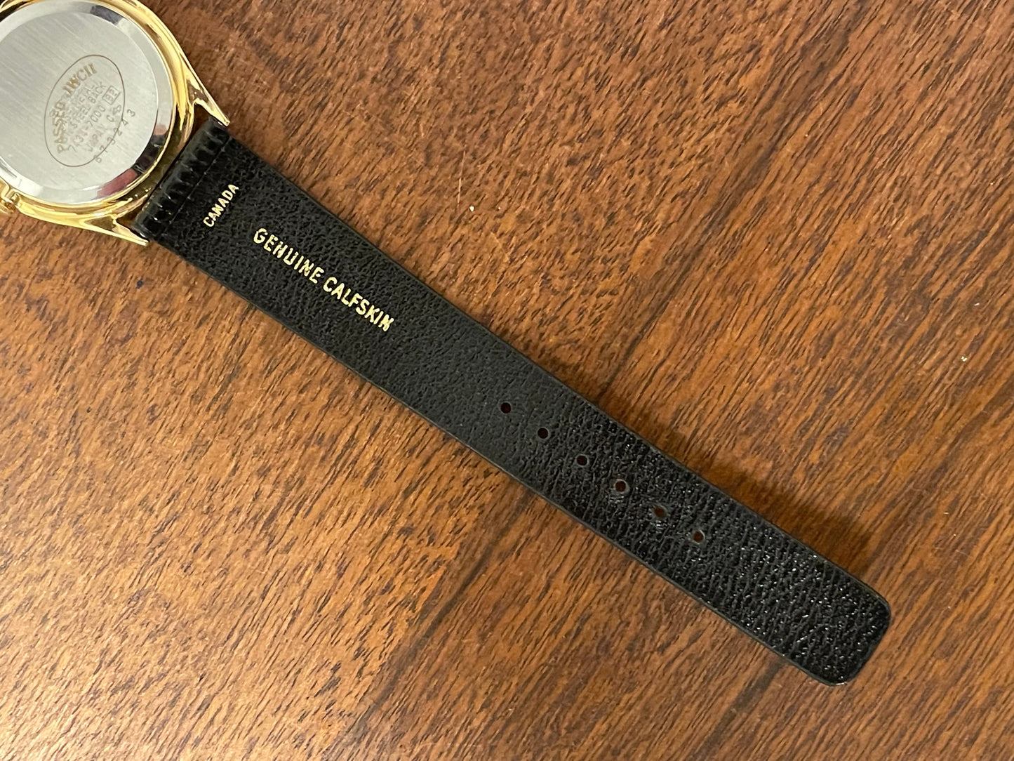 (1986) Seiko 7434-7000 dress watch with moon phase -silver dial w/ gold stick markers (NOS)