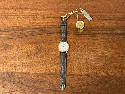 (1994) Seiko 7N00-S007 "Gold" 18K gold collection dress watch - 18k solid gold case - white dial w/ gold markers