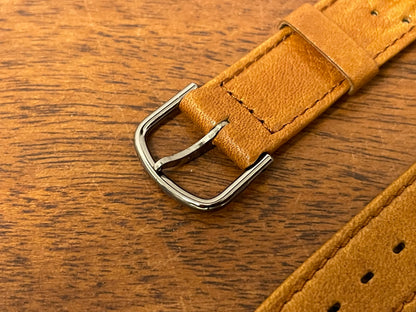 18mm Citizen fine perforated brown leather Rally strap