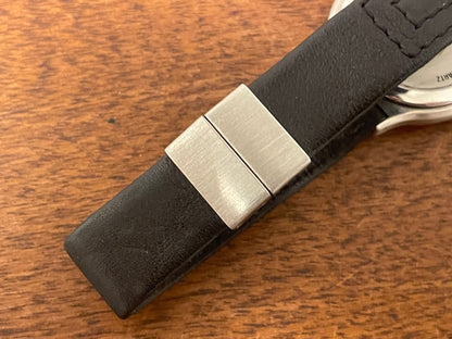 (1990s) Sector Silverstone - silver checkered dial w/ date - small size (NOS)