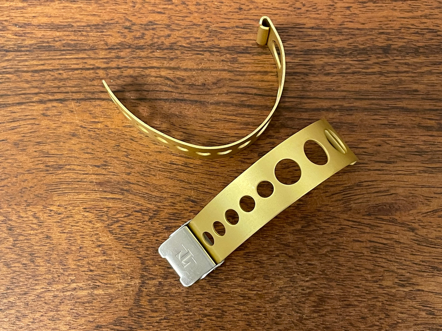 (1970s) 18mm Tissot rally bracelet - gold brushed