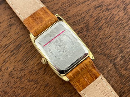 (1990s) Tissot T815 Fascination "Tank" - champagne dial with gold markers - small size (NOS)