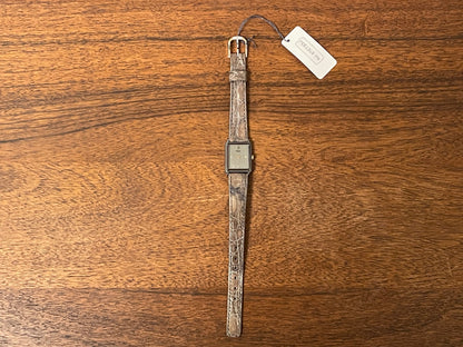 (1985) 2C20-6230 "Tank" - grey case - silver striped "pyjama" dial w/ gold stick markers - small size (NOS)