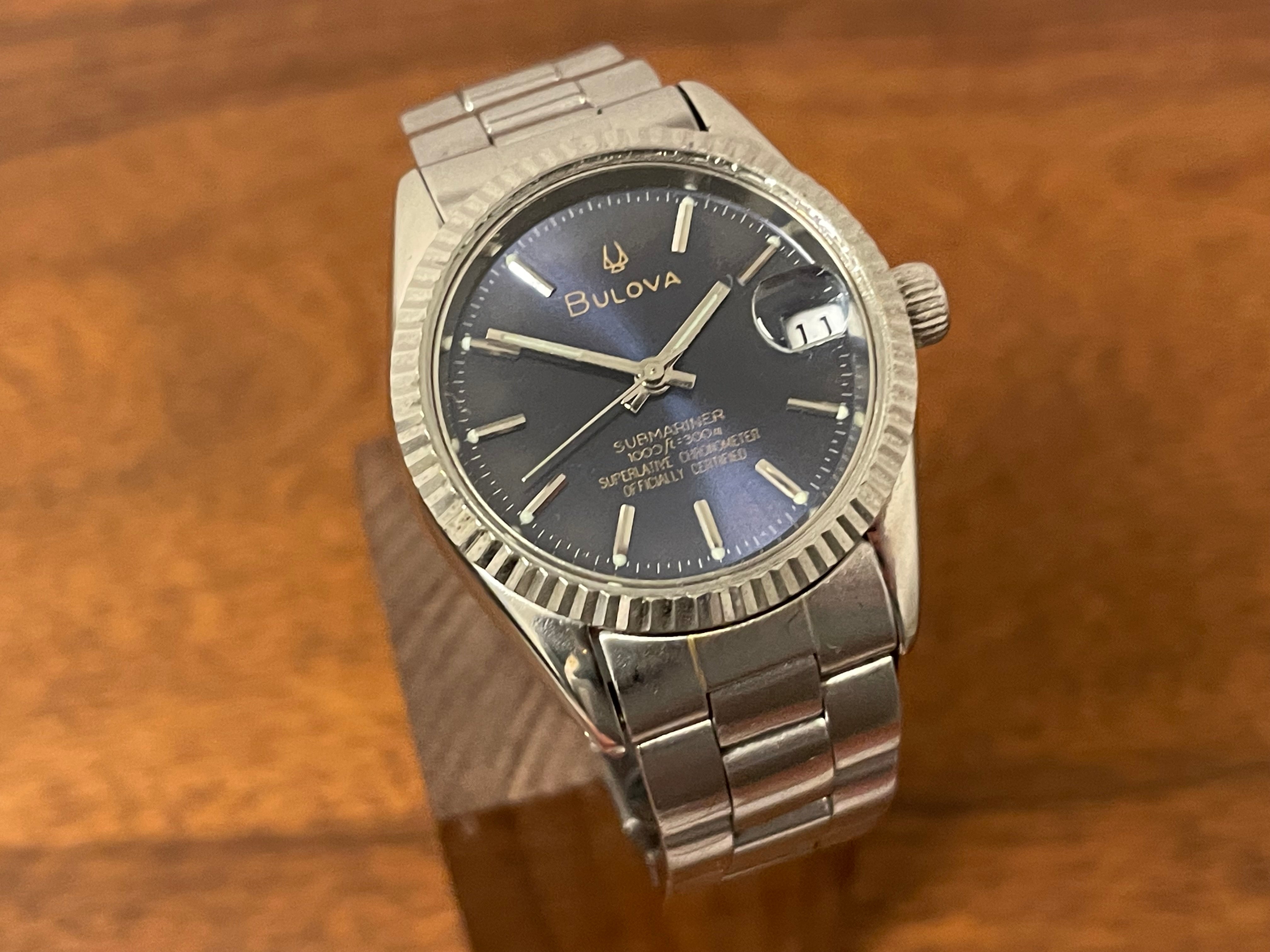 1970s Bulova Submariner Superlative Chronometer Official