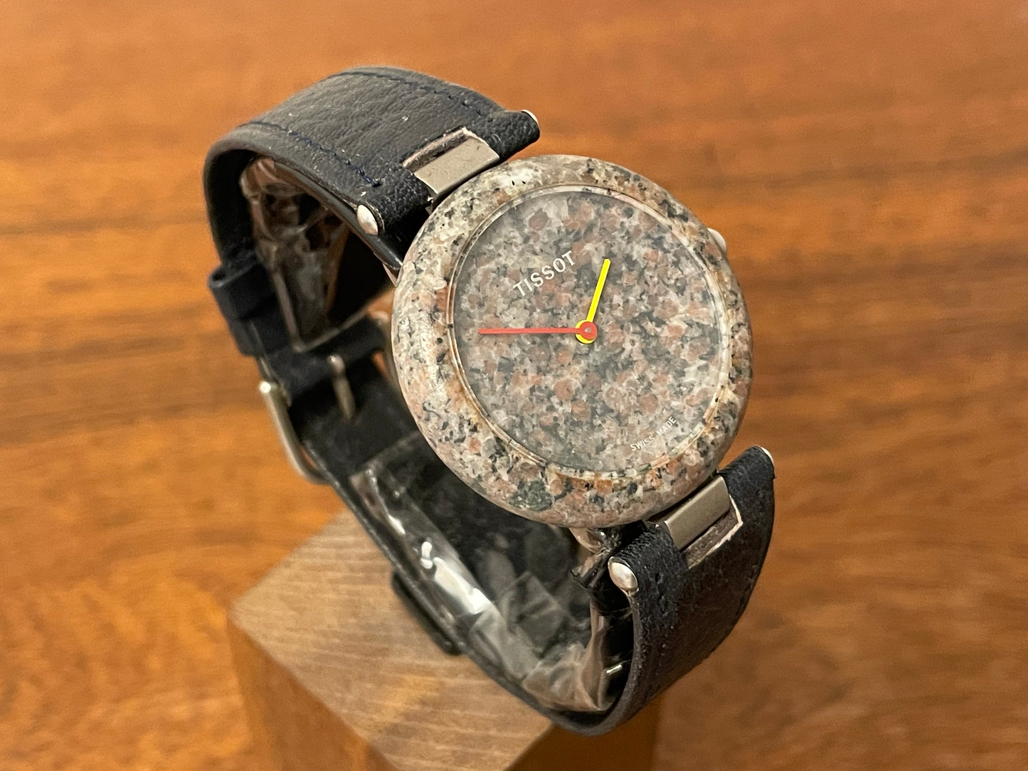 (1980s) Tissot RockWatch R151 grey/brown granite - large size model