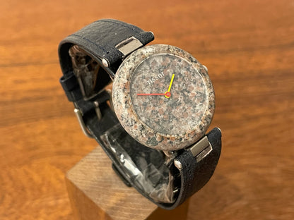 (1980s) Tissot RockWatch R151 grey/brown granite - large size model
