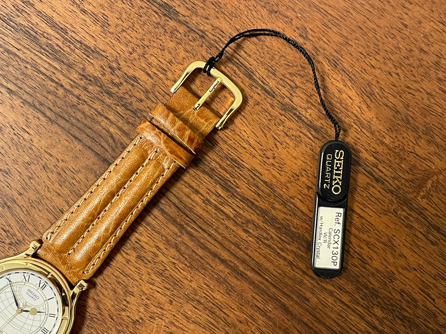 (1999) Seiko 5Y22-6050 Age of Discovery (AOD) dress watch - white dial w/ black Roman numerals (NOS)