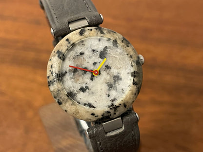 (1980s) Tissot RockWatch R150 beige/black granite - mid size model (NOS)