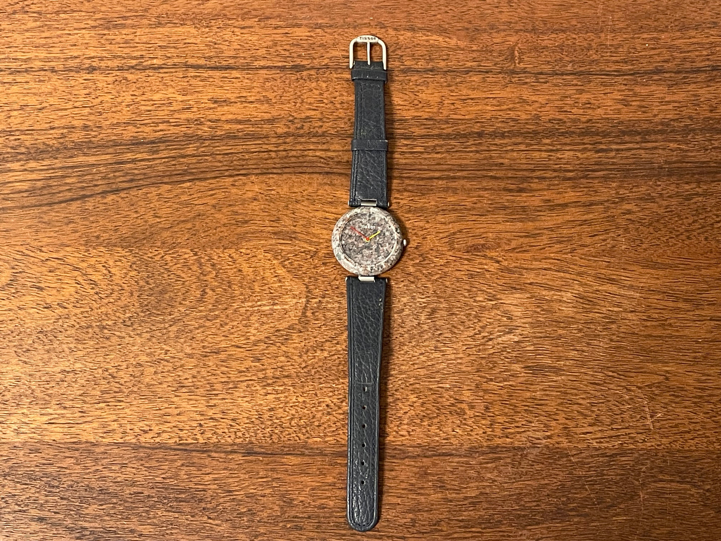 (1980s) Tissot RockWatch R151 grey/brown granite - large size model