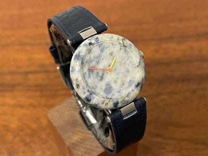 (1980s) Tissot RockWatch R150 light blue sodalite - mid size model (NOS)