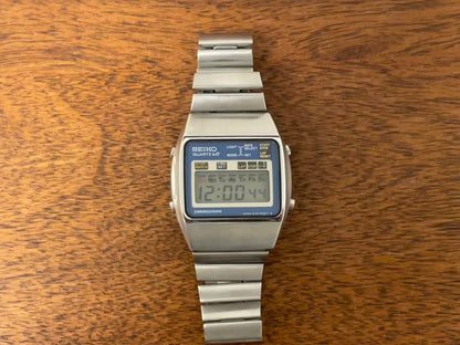 (1977) Seiko A128-5000 Quartz LC digital/LCD chronograph - blue dial (serviced)