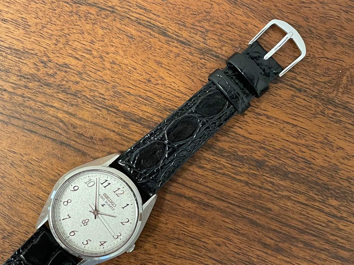 (1976) Seiko 4821-8000 King Quartz LL (Long Life) - diamond dust dial w/ Arabic numerals (serviced)