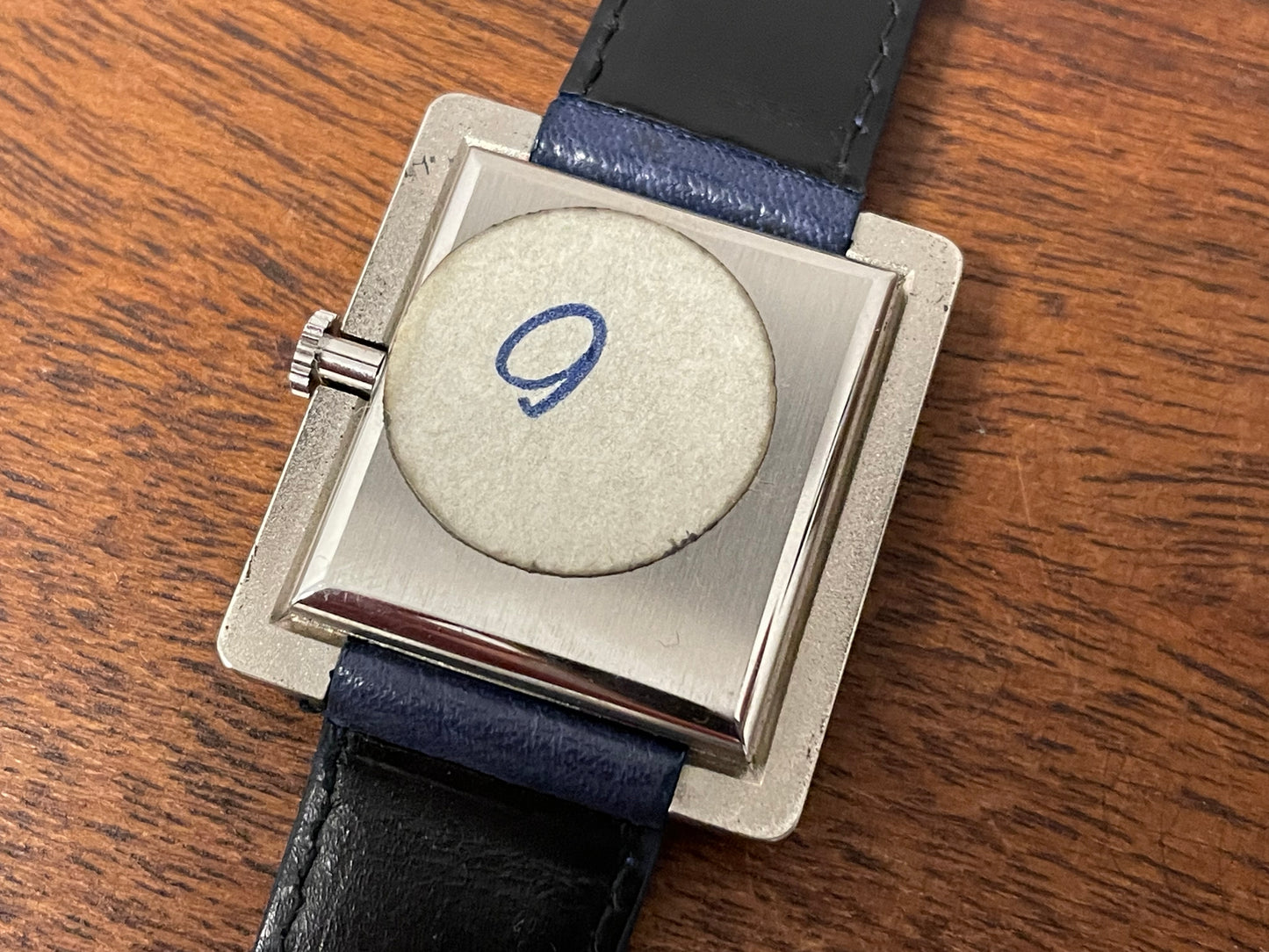(1970s) Tissot Stylist "Tank" - decorated case - white dial w/ black Roman numerals (NOS)