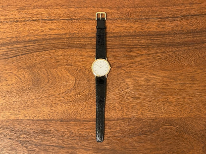 (1990s) Omega De Ville 195.0075 ultra thin dress watch - Cal. 1378 - cream dial w/ Roman numerals (NOS)
