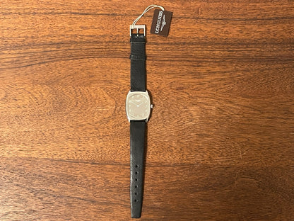 (1970s) Longines "Ellipse" ref. 1006 cal. 428 - brushed silver dial w/ white Arabic numerals (NOS)