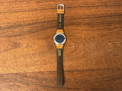 (1988) Pulsar V339-6000 GMT  “Dual Time” dress watch - white dial w/ Roman numerals (NOS)