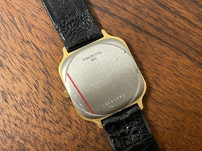 (1980s) Longines 960 6083 dress watch - gold plated case - white dial w/ Roman numerals (NOS)