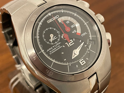(2004) Seiko 7L22-0AA0 Arctura Kinetic Chronograpgh - black dial (NOS)