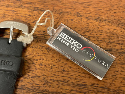 (1997) Seiko 5M42-0E49 Arctura Kinetic rubber strap - black dial w/ date window (NOS)