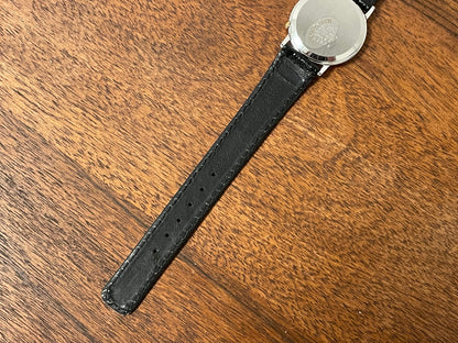 (1985) Seiko 1E20-0160 dual time dress watch - round case - white dial w/ 2 subdials  (NOS)