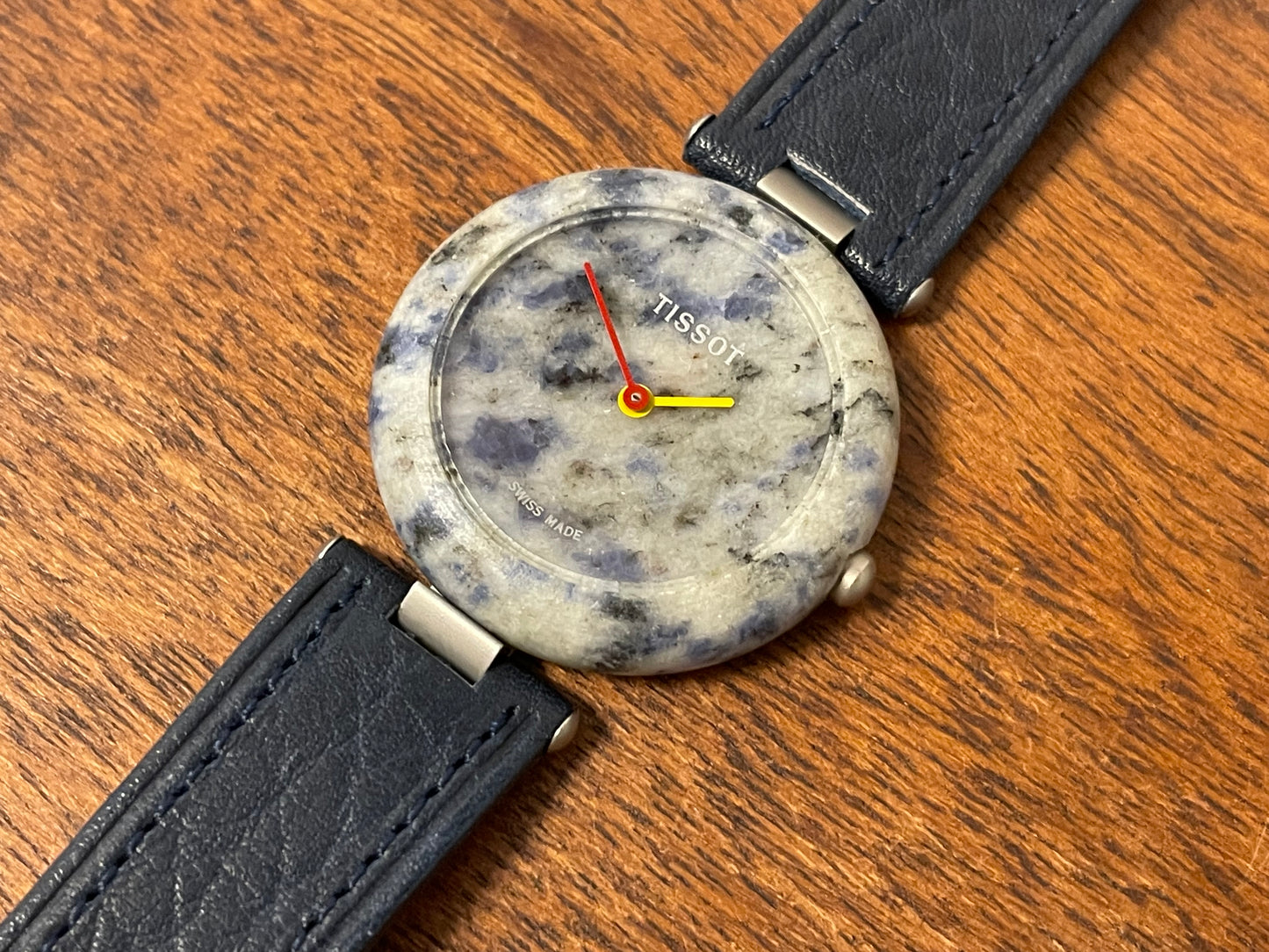 (1980s) Tissot RockWatch R150 light blue sodalite - mid size model (NOS)