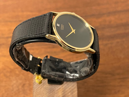 (1979) Citizen 3620-958195SJ dress watch - black dial w/ diamond marker (NOS)