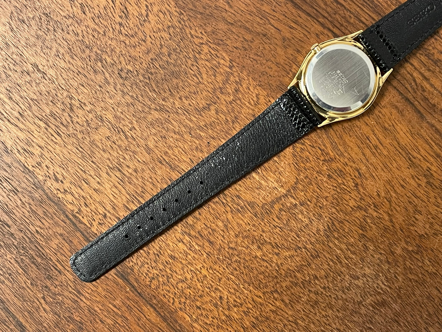 (1984) Seiko 7434-7000 dress watch - cream dial w/ moonphase & Roman numerals