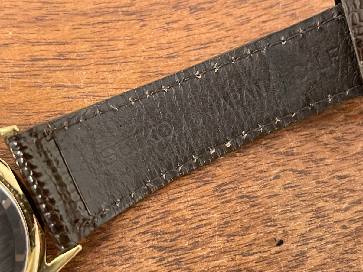 (1984) Seiko 7434-7000 dress watch - champagne dial w/ moonphase & stick markers