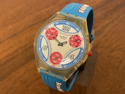 (2005) vintage Swatch SUYK114 Chrono "Perfect Play" front view