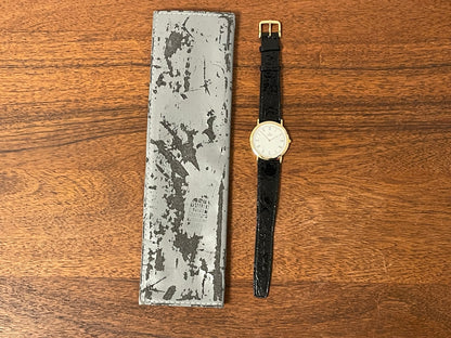 (1990s) Omega De Ville 195.0075 ultra thin dress watch - Cal. 1378 - cream dial w/ Roman numerals (NOS)
