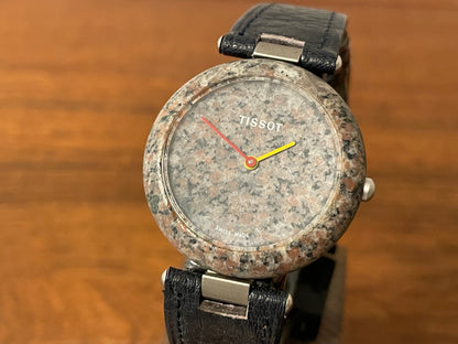 (1980s) Tissot RockWatch R151 grey/brown granite - large size model
