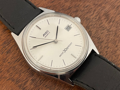 (1990s) ADEC (by Citizen) AGO-917-12Z - silver dial w/ silver markers (NOS)