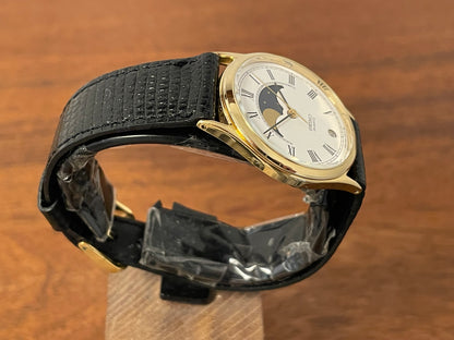 (1984) Seiko 7434-7000 dress watch - cream dial w/ moonphase & Roman numerals