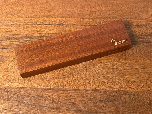 Vintage Seiko “Oro” rectangular wooden box
