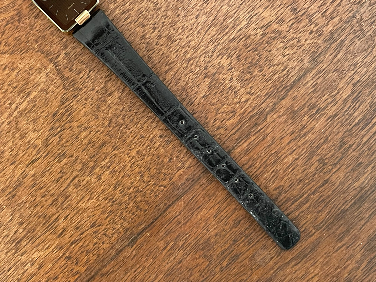 (1984) Seiko 1230-5499 Lassale dress watch - black & grey pyjama dial w/ stick markers - small size (NOS)