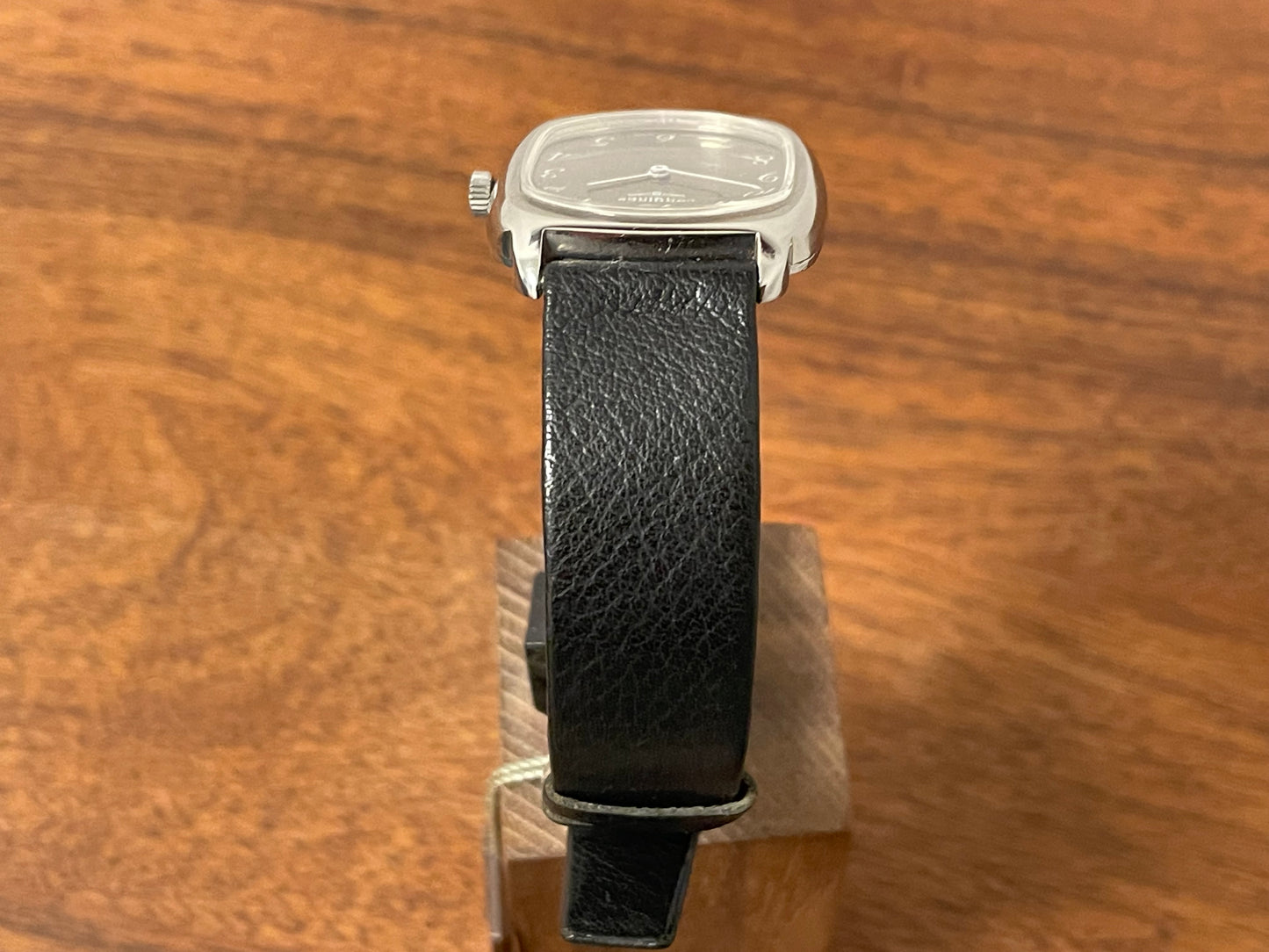 (1970s) Longines "Ellipse" ref. 1006 cal. 428 - brushed silver dial w/ white Arabic numerals (NOS)
