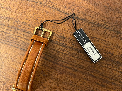 (1998) Pulsar V254-0080 dress watch – white dial w/ Roman numerals, 24h subdial & small seconds (NOS)