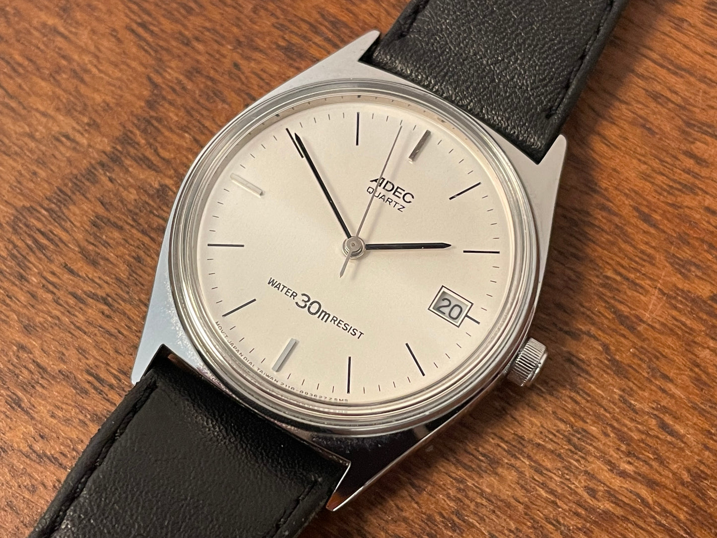 (1990s) ADEC (by Citizen) AGO-917-12Z - silver dial w/ silver markers (NOS)