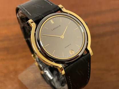 (1982) Seiko 7759-6039 Lassale dress watch - bi-color case - silver dial w/ gold stick markers (NOS)