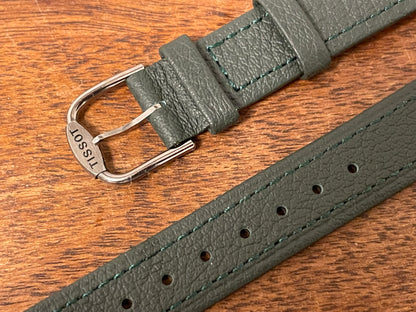 16mm Tissot Rockwatch R150 dark green leather strap (NOS)