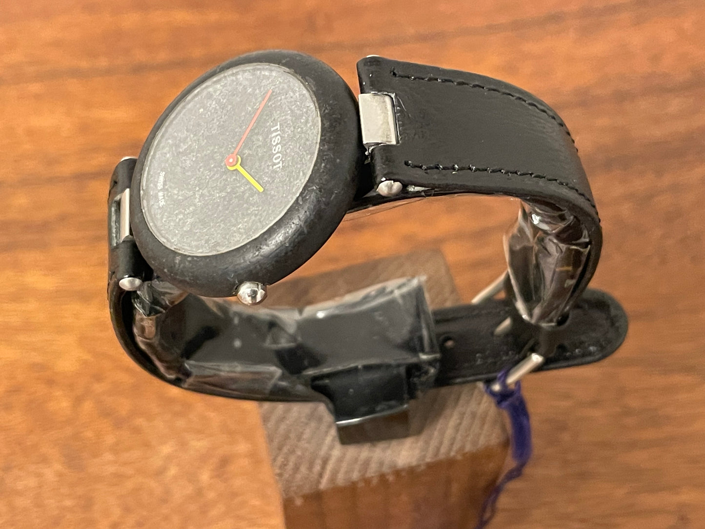 (1980s) Tissot RockWatch R151 black basalt - large size model (NOS)