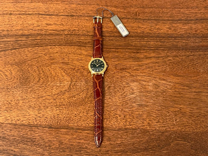 (2002) Pulsar V782-6A80 dress watch  - British green dial w/ gold markers - small size (NOS)