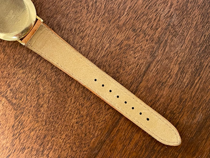 (1977) Seiko 43-0150 14K solid gold dress watch - rope bezel -  gold textured dial w/ gold markers