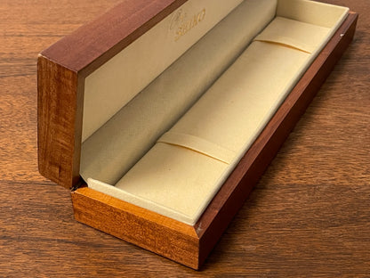 Vintage Seiko “Oro” rectangular wooden box